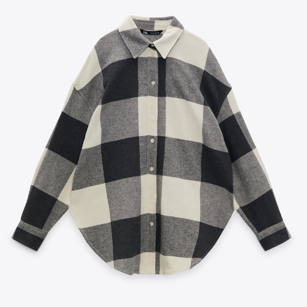 ZARA PLAID FLANNEL SHIRT